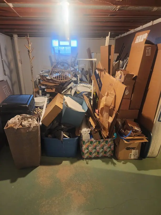 Roll-off dumpster container at job site for Roll Off Dumpster Rental in Tri-City